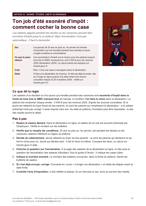 Aperçu, page 3 du guide